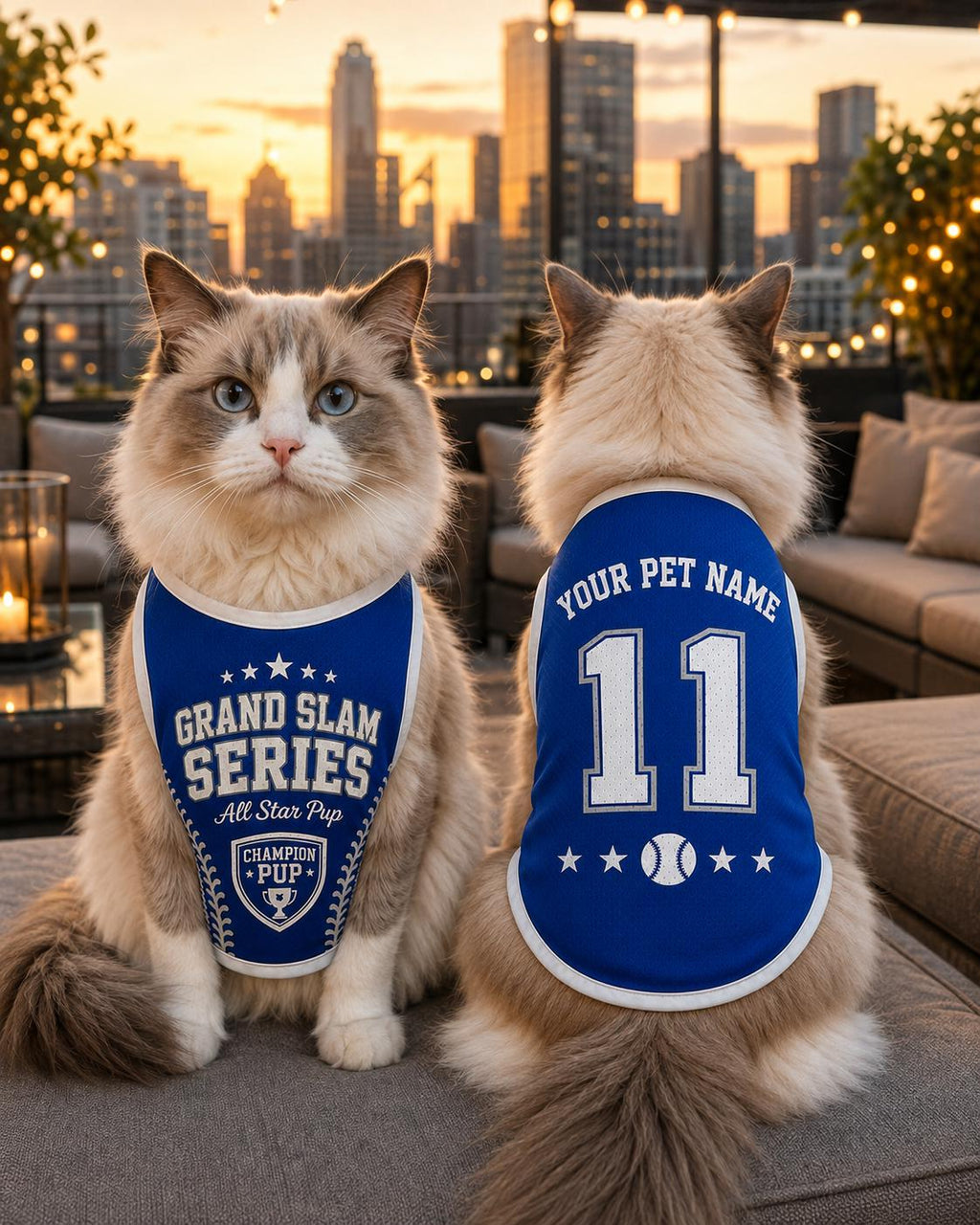 Grand Slam Pet Jersey - Personalized Dog Name Number Shirt - image 2