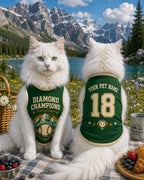 Diamond Champions Pet Jersey - Custom Dog Name Number Shirt - image 2