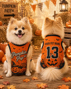 Pumpkin Pup Dog Jersey - Personalized Pet Name Number Shirt - image 4