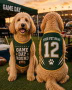 Game Day Hound Pet Jersey - Personalized Dog Name Number Shirt