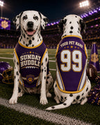 Sunday Huddle Pet Jersey - Personalized Dog Name Number Shirt