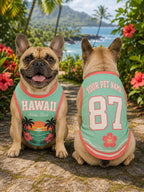 Hawaii Aloha State Pet Jersey - Personalized Dog Name Number Shirt - image 2
