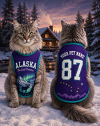 Alaska The Last Frontier Pet Jersey - Personalized Dog Name Number Shirt - image 3