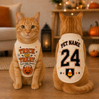 Trick or Treat Pet Jersey - Custom Name Number Dog Shirt - image 2