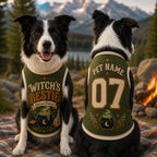 Witch's Bestie Pet Jersey - Custom Name Number Dog Shirt - image 4