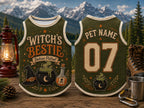 Witch's Bestie Pet Jersey - Custom Name Number Dog Shirt - image 6