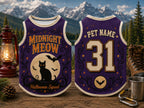 Midnight Meow Pet Jersey - Custom Cat Name Number Shirt - image 7