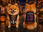 Trick or Treat Pet Jersey - Personalized Dog Name Number Shirt - image 3