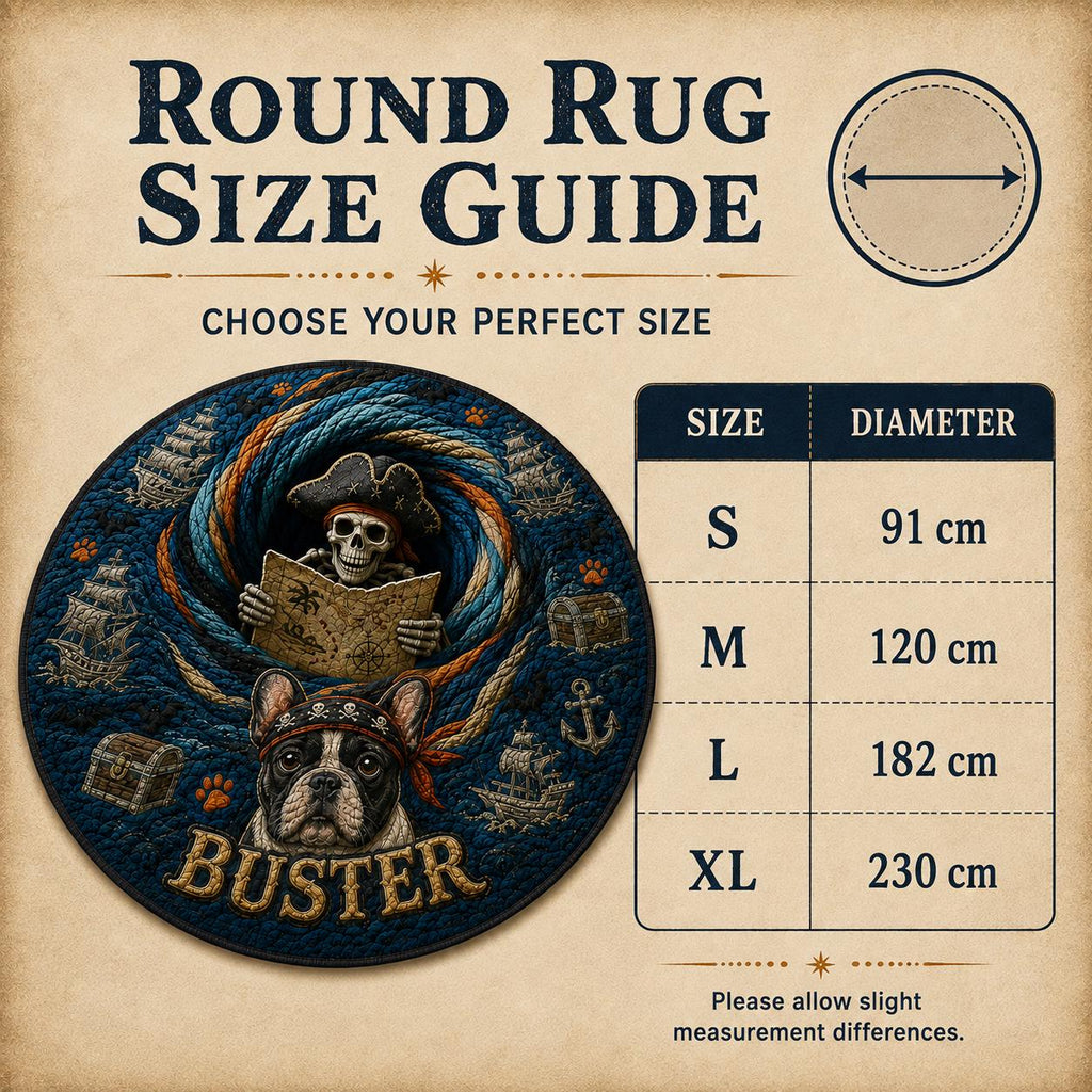 Ghost Picnic Cat Rug - Custom Pet Name Round Carpet - image 5