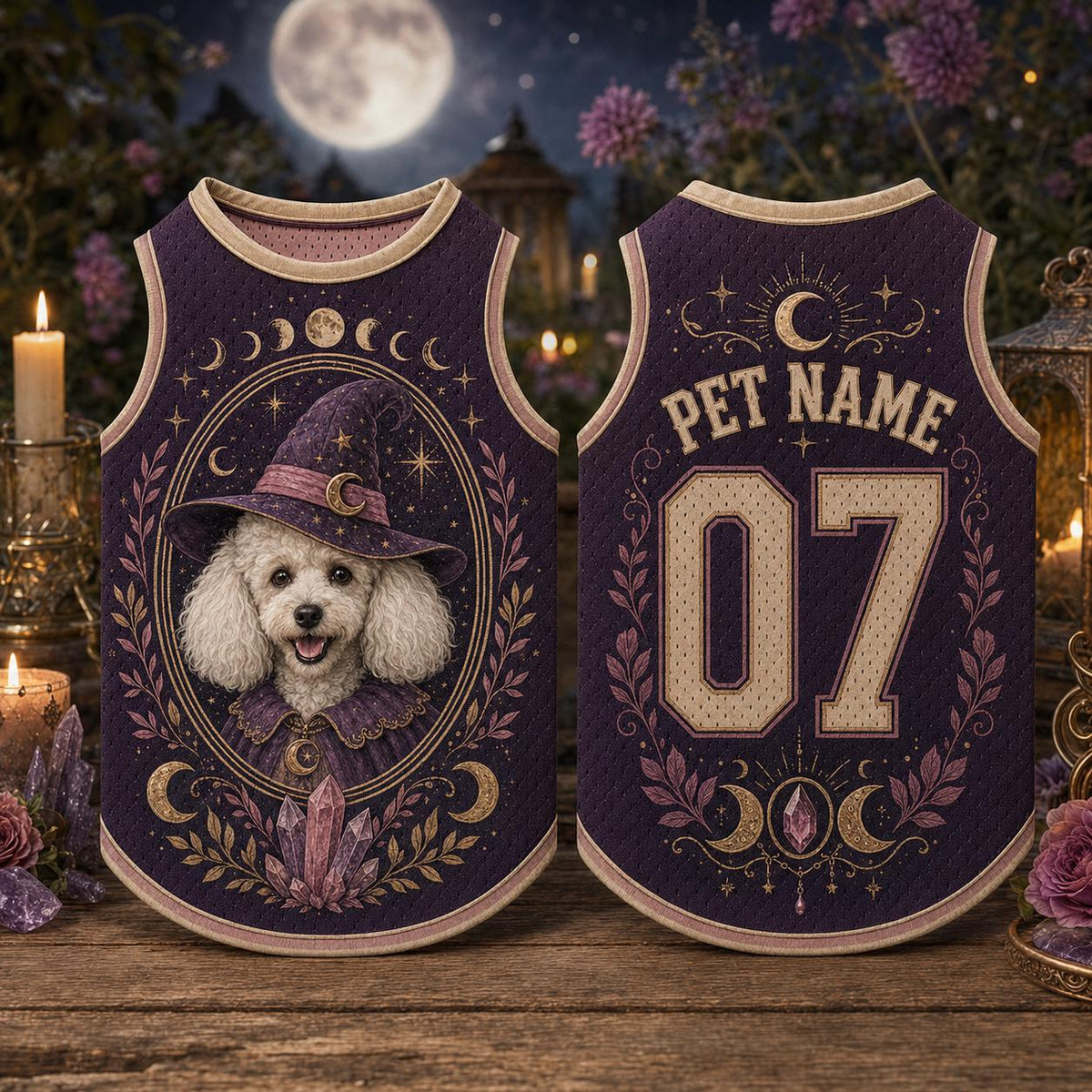 Witch Dog Jersey - Personalized Pet Name Halloween Shirt - image 5