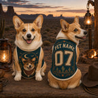 Cowboy Dog Jersey - Personalized Pet Name Number Shirt - image 3