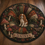 Mushroom Cat Round Rug - Personalized Woodland Cat Area Rug - image 3