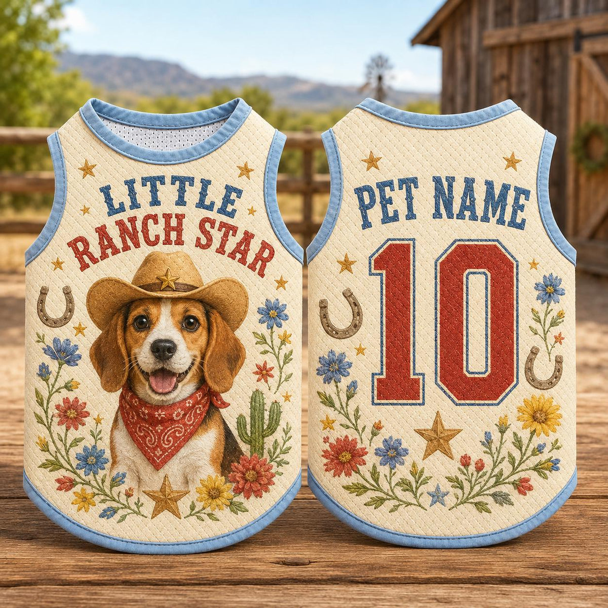 Western Ranch Dog Jersey - Personalized Cowboy Pet Shirt - image 5
