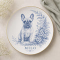 Personalized French Bulldog Portrait Plate - Custom Dog Portrait