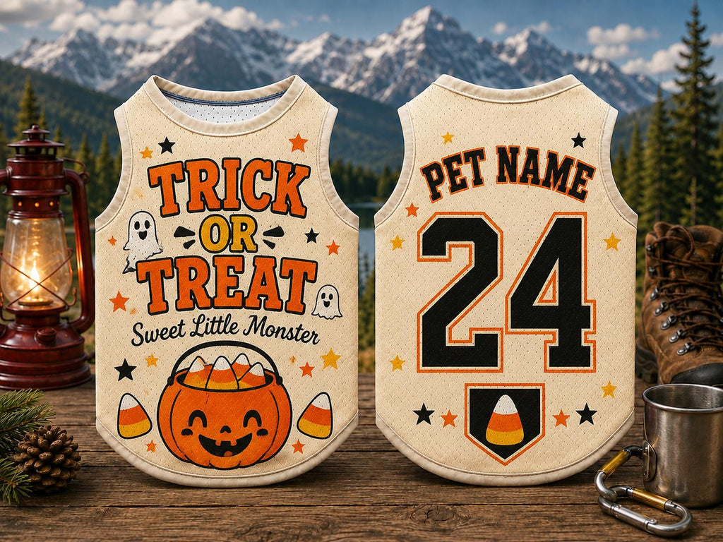 Trick or Treat Pet Jersey - Custom Name Number Dog Shirt - image 7