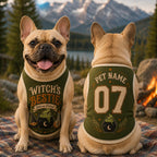 Witch's Bestie Pet Jersey - Custom Name Number Dog Shirt - image 3