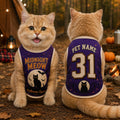 Midnight Meow Pet Jersey - Custom Cat Name Number Shirt