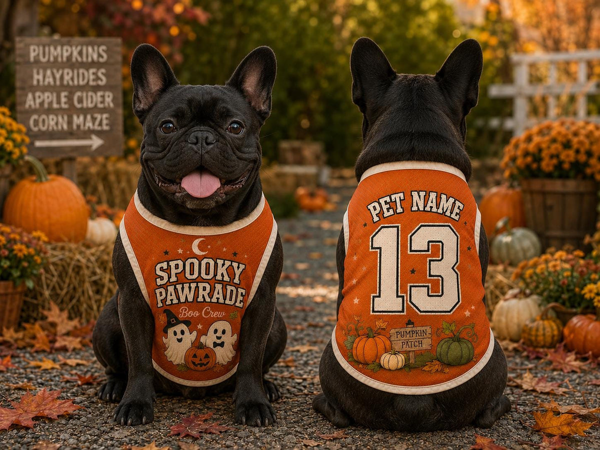 Spooky Pawrade Pet Jersey - Custom Name Number Dog Shirt - image 2