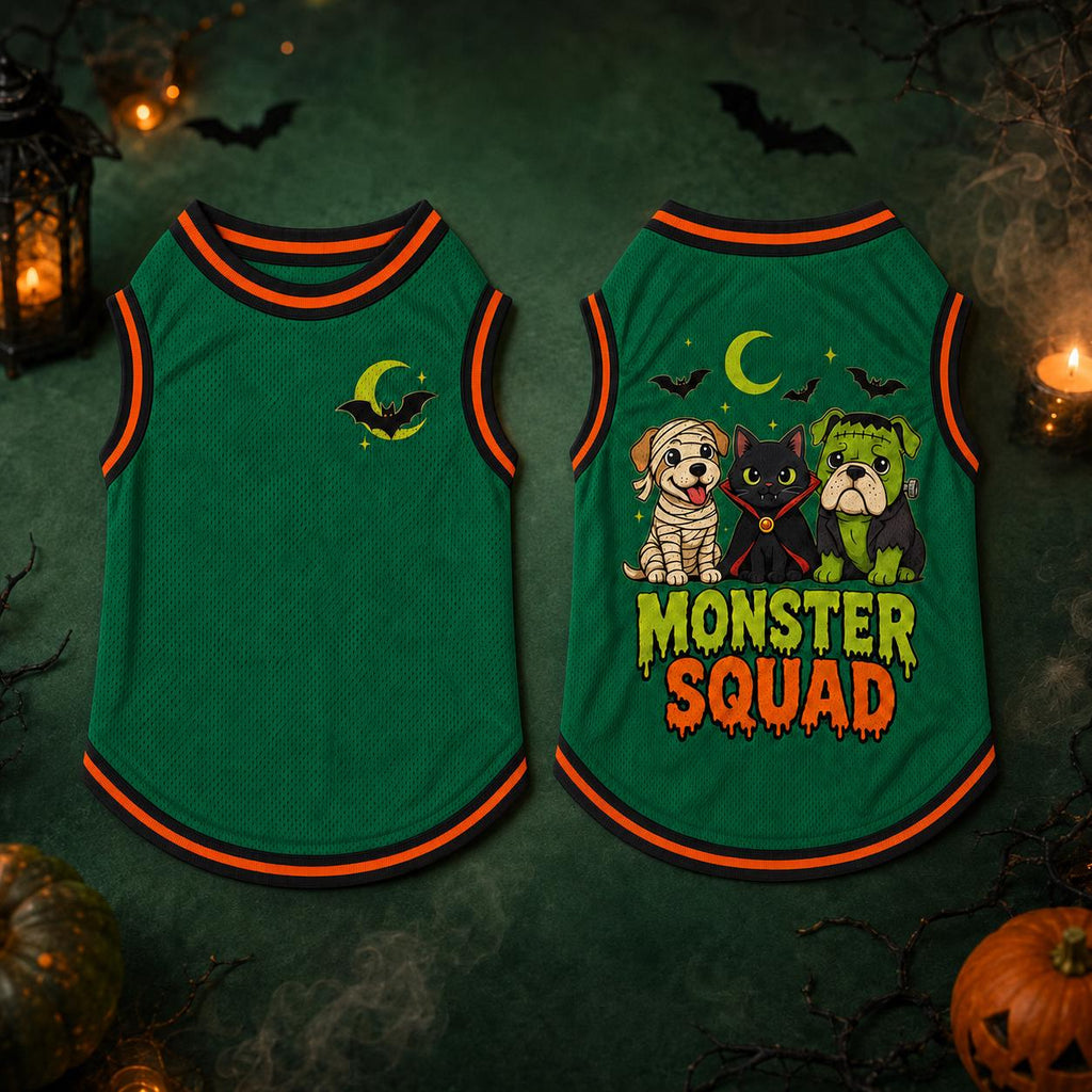 Monster Squad Pet Jersey - Halloween Dog Shirt - image 5