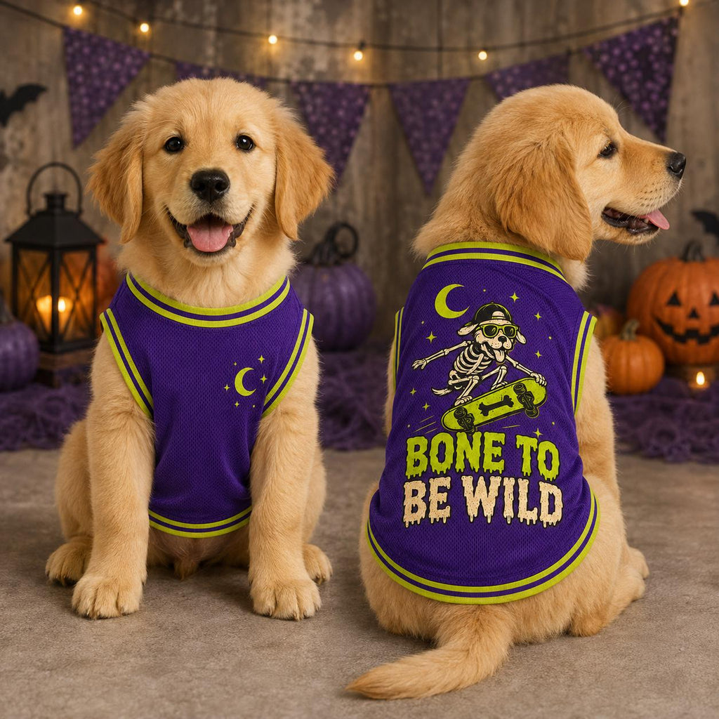 Bone To Be Wild Pet Jersey - Halloween Dog Shirt - image 3