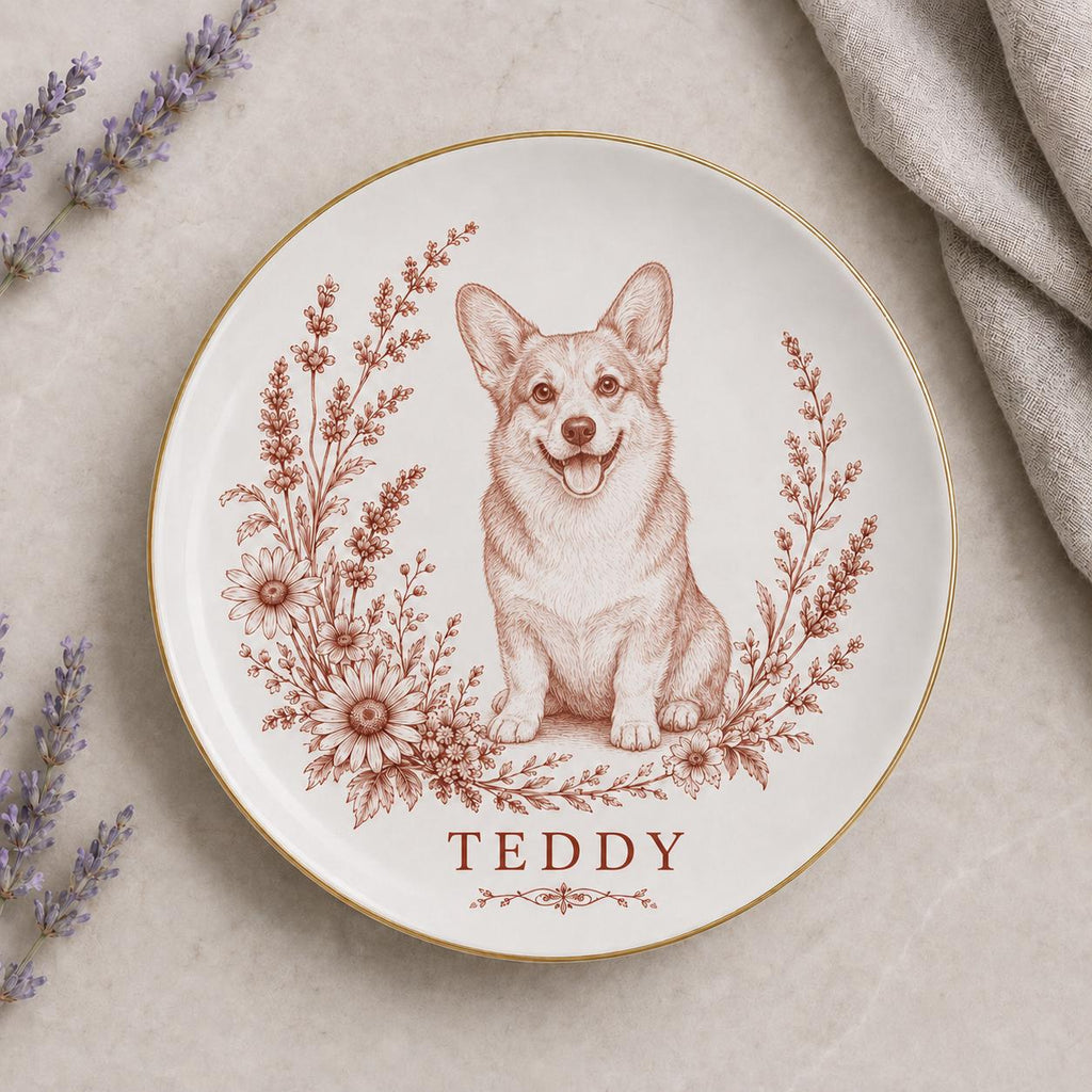 Personalized Cat Ceramic Dish - Custom Pet Name Plate - image 4