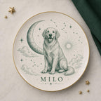 Celestial Black Cat Dish - Personalized Pet Name Plate - image 3