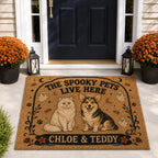 Personalized Pet Halloween Doormat - Spooky Pets Live Here Mat - image 4