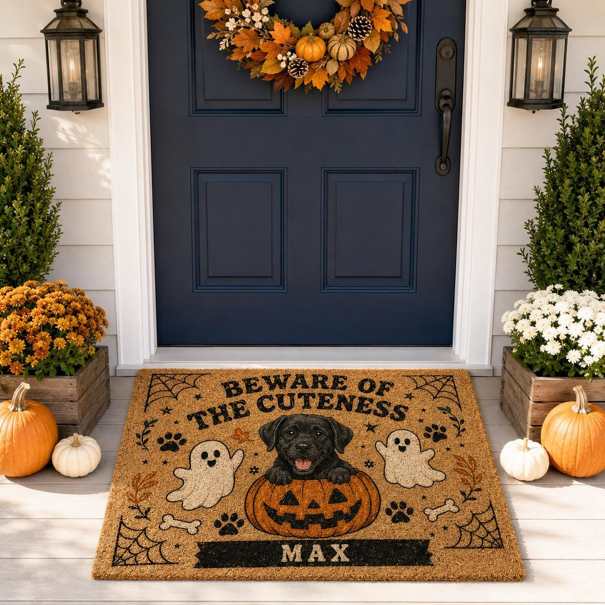 Beware of the Cuteness Doormat - Personalized Halloween Dog Mat - image 2