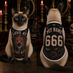 Vampire Cat Pet Jersey - Personalized Name Number Halloween Shirt - image 2