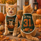 Pumpkin Patch Pup Pet Jersey - Personalized Dog Name Number Shirt - image 4