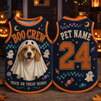 Ghost Dog Halloween Vest - Personalized Pet Name Number Jersey - image 6