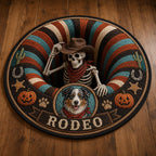 Pirate Dog Round Rug - Personalized Pet Name Carpet - image 3