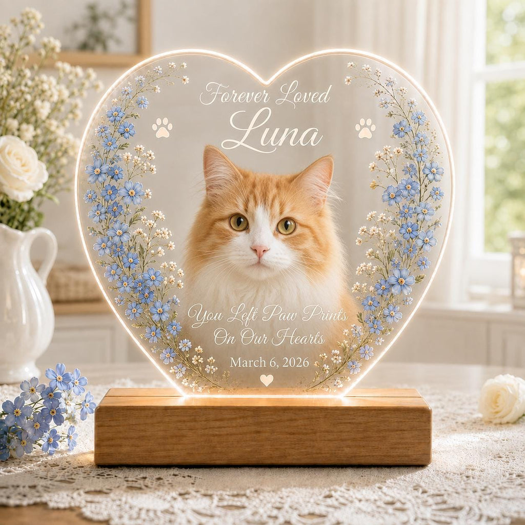 Dog Memorial Night Light - Personalized Pet Loss Acrylic Plaque - image 5