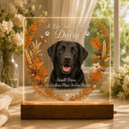 Dog Memorial Night Light - Personalized Pet Photo Acrylic Plaque - image 7