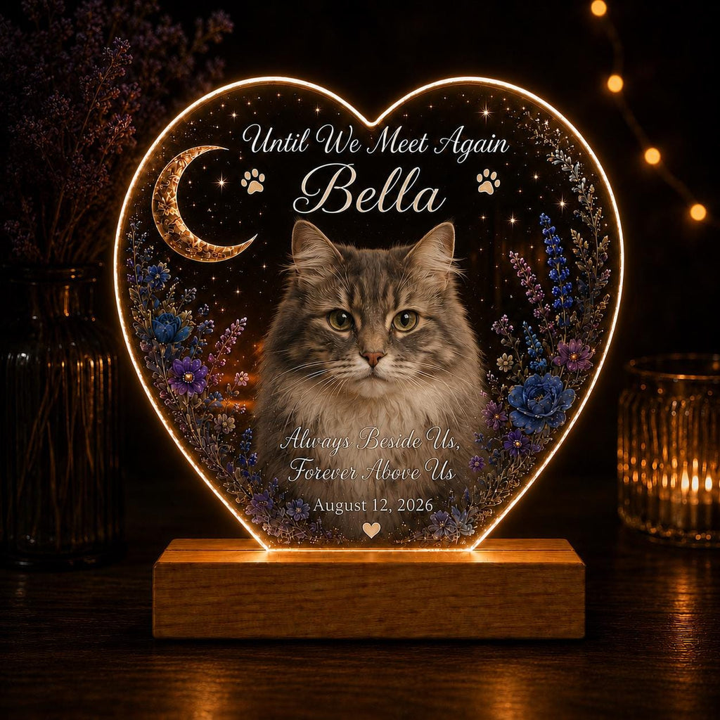 Pet Memorial Night Light - Custom Dog Photo Plaque - image 2