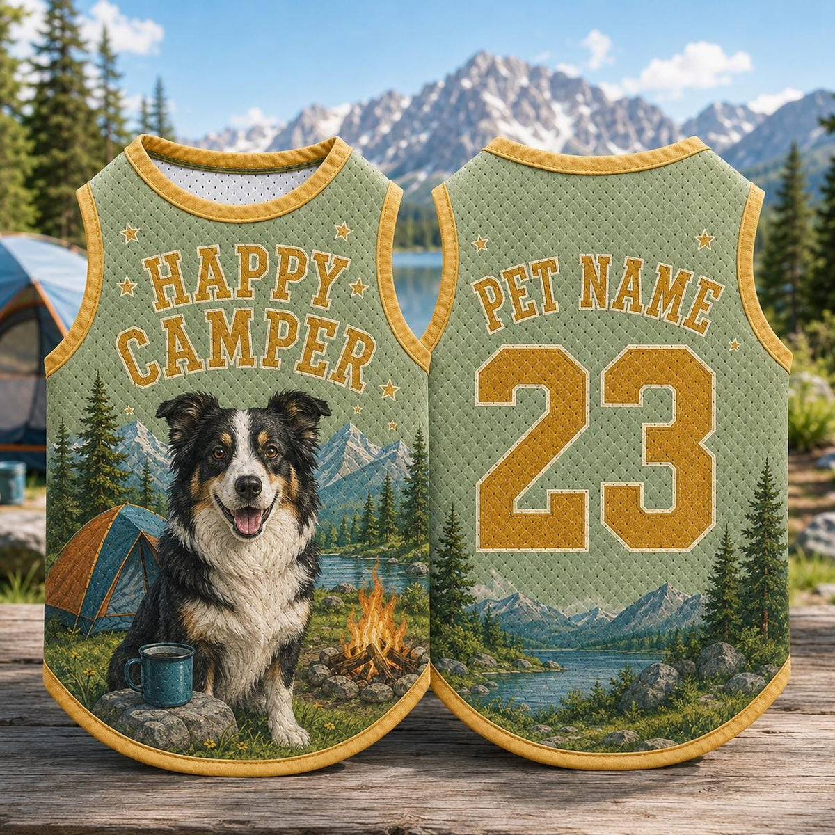 Camping Dog Pet Jersey - Personalized Outdoor Dog Shirt - image 5