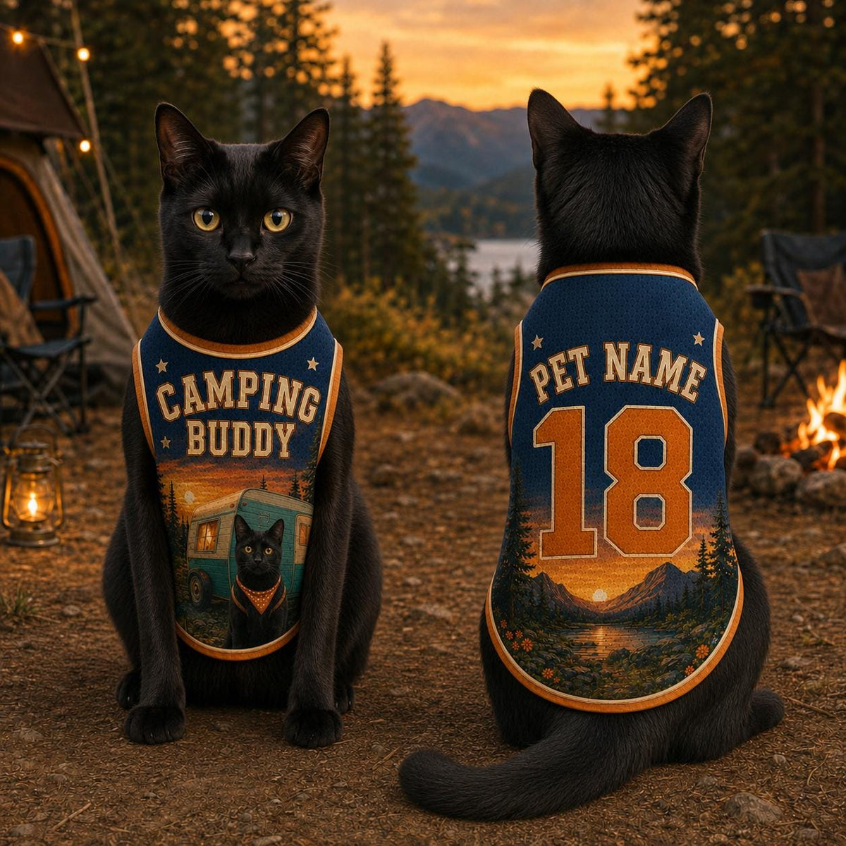 Camping Dog Jersey - Personalized Outdoor Pet Shirt - image 2