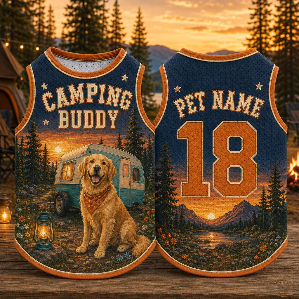 Camping Dog Jersey - Personalized Outdoor Pet Shirt - image 5