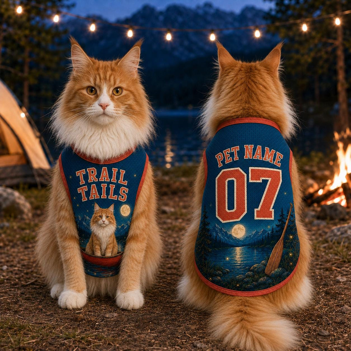 Camping Dog Jersey - Personalized Adventure Pet Shirt - image 2