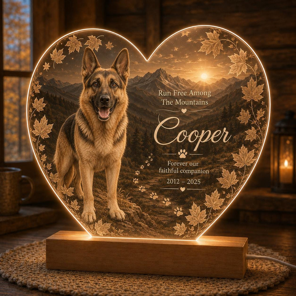 Pet Remembrance Light - Custom Black Lab Photo Plaque - image 5