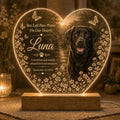Pet Remembrance Light - Custom Black Lab Photo Plaque