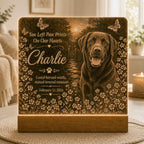 Pet Remembrance Light - Custom Black Lab Photo Plaque - image 7