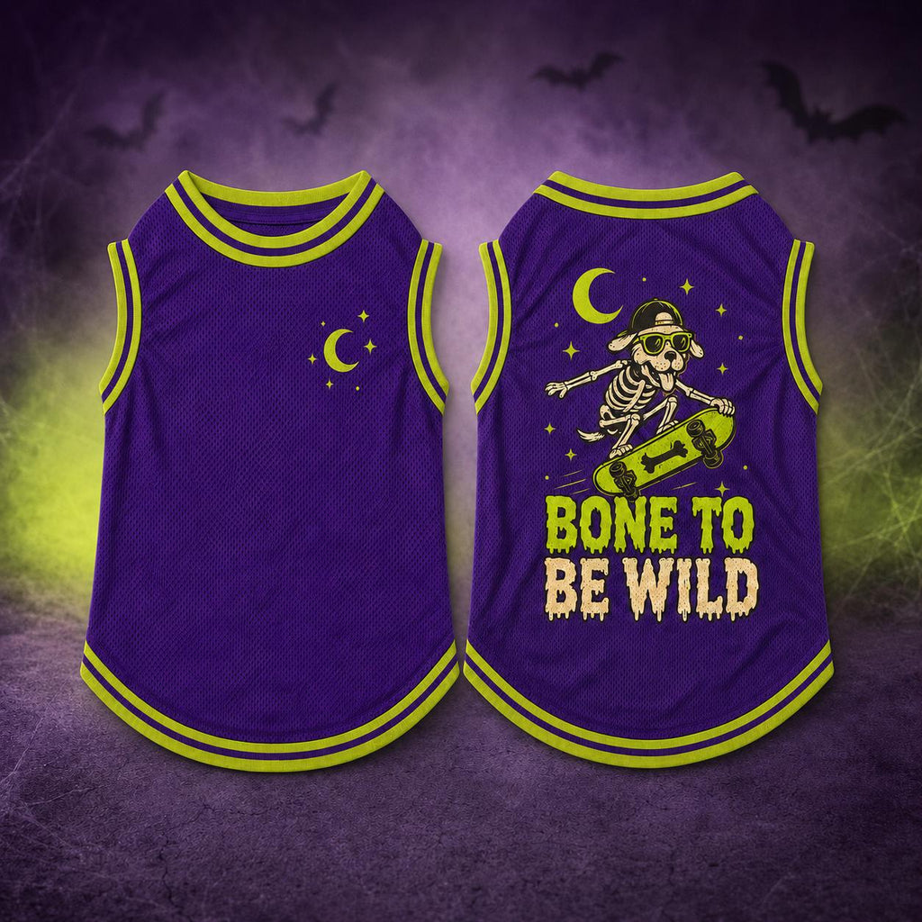Bone To Be Wild Pet Jersey - Halloween Dog Shirt - image 5