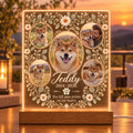 Custom Pet Memorial Lamp - Personalized Dog Photo Acrylic Plaque