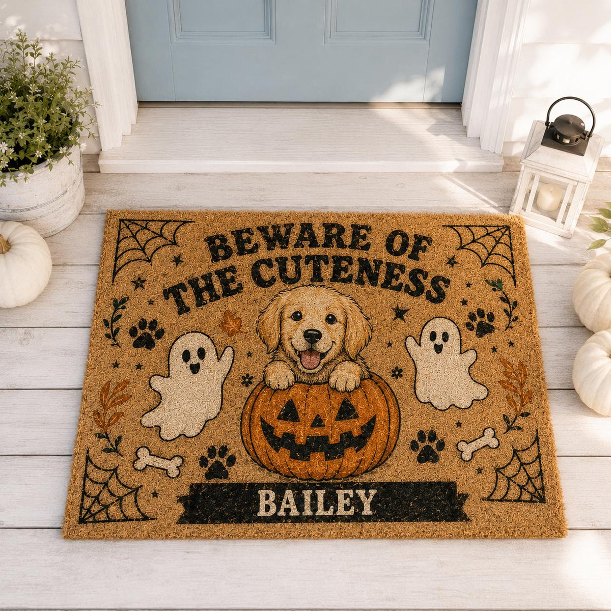Beware of the Cuteness Doormat - Personalized Halloween Dog Mat - image 5