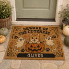 Beware of the Cuteness Doormat - Personalized Halloween Dog Mat - image 4