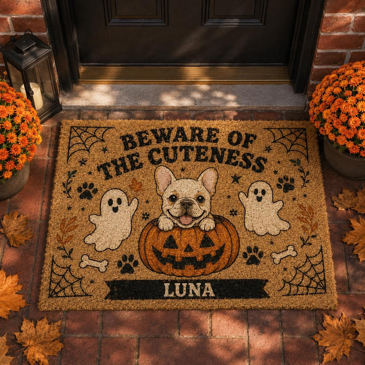 Beware of the Cuteness Doormat - Personalized Halloween Dog Mat - image 3