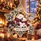 Personalized Polar Bear Christmas Ornament - Acrylic Family Keepsake - image 3