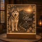 Custom Dog Memorial Lamp - Black Lab Photo Plaque - image 4