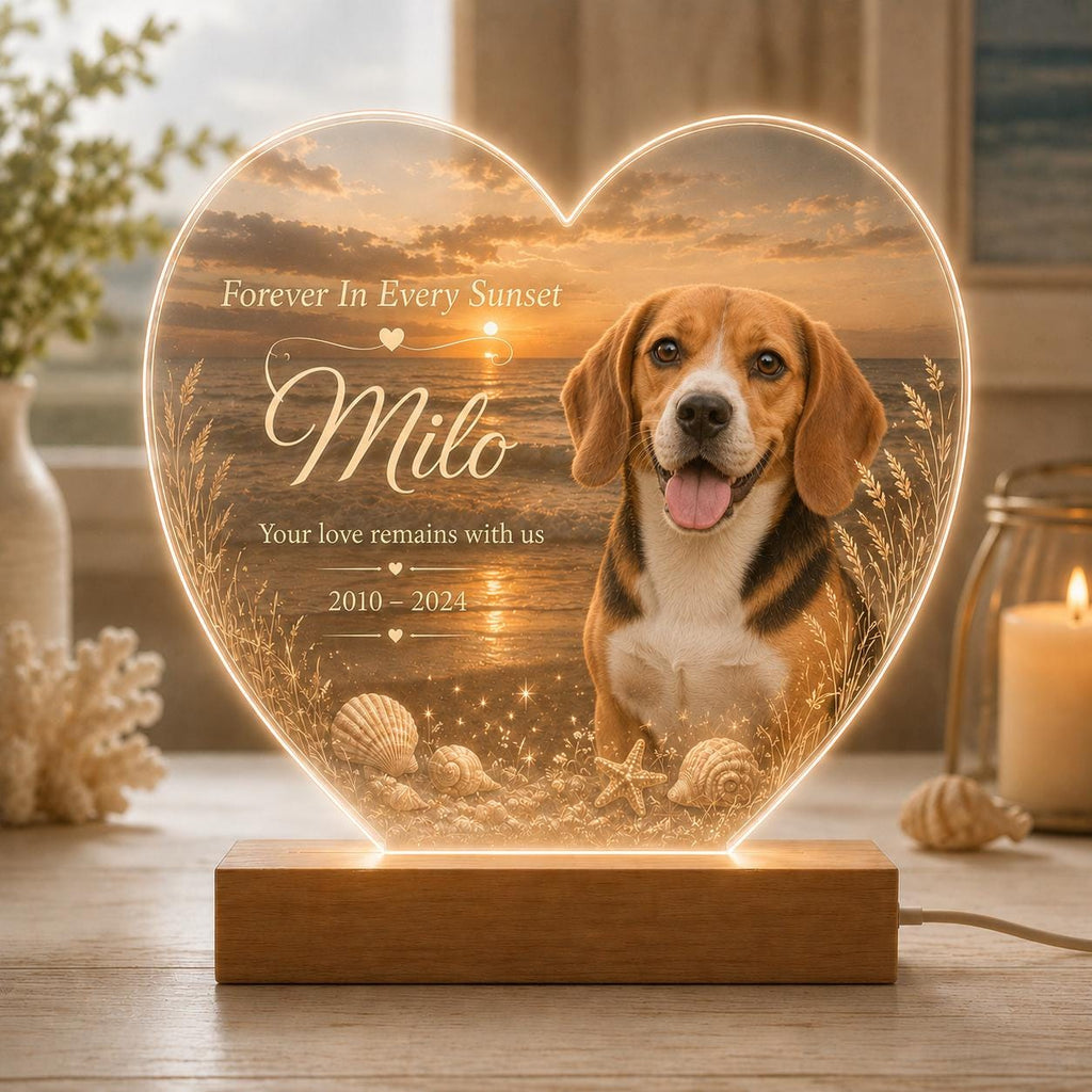 Frenchie Memorial Light - Personalized Dog Photo Lamp - image 3